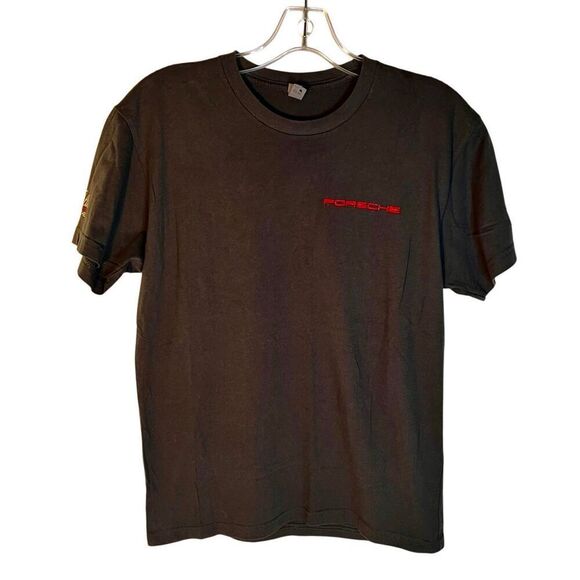 Porsche Macan Black & Red T-Shirt W Front & Back Graphics Size Small